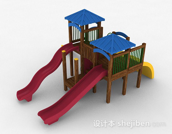 免费室外公园滑滑梯3d模型下载
