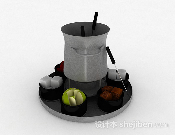 设计本下午茶点心糕点3d模型下载