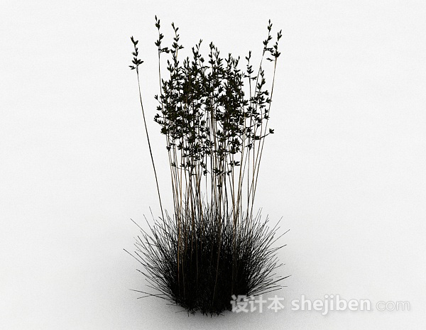 免费密集型草叶植物3d模型下载