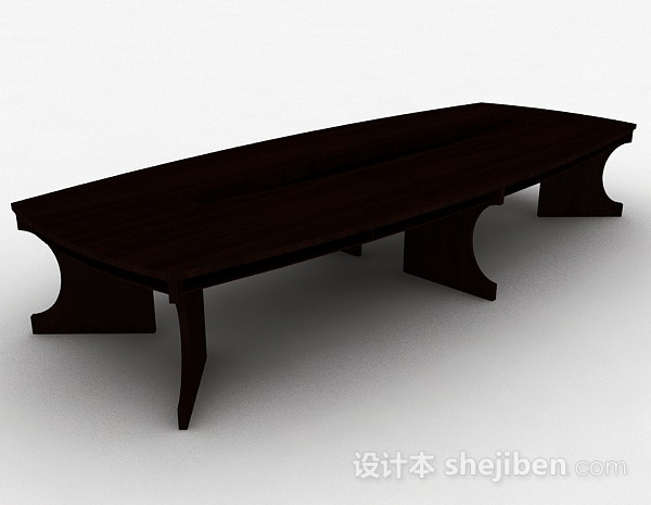 设计本现代风格长方形会议桌3d模型下载