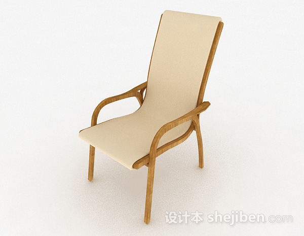 现代风格浅驼色家居椅3d模型下载