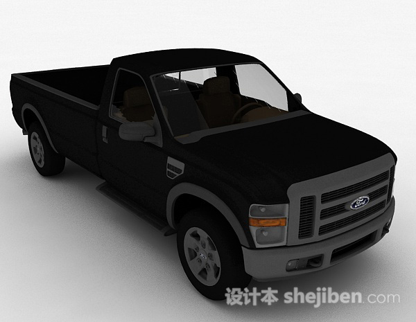 黑色汽车3d模型下载