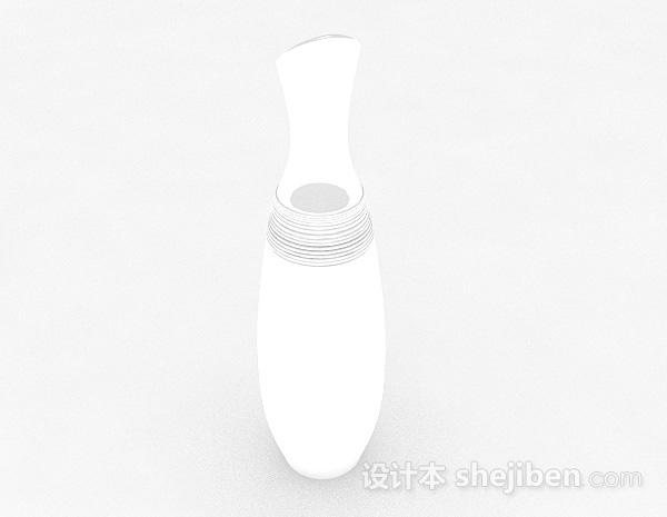 设计本白色陶瓷花瓶家居装饰摆设品3d模型下载