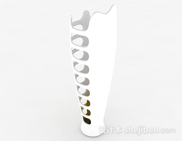 设计本白色镂空陶瓷花瓶3d模型下载