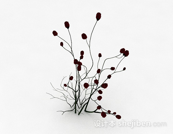 免费无叶植物花卉3d模型下载
