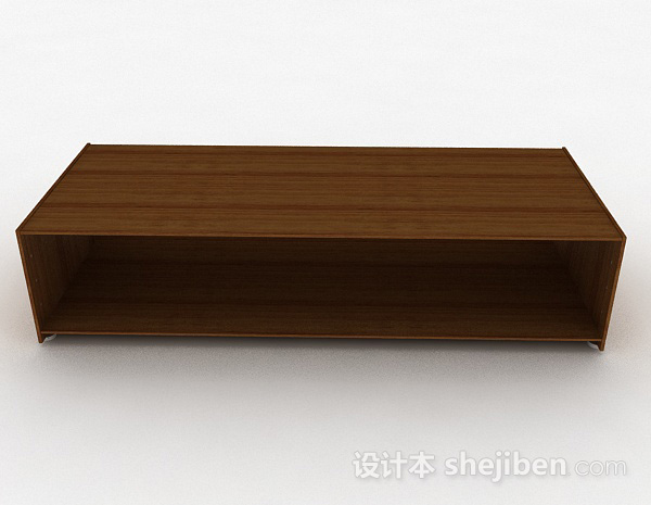 现代风格简约木质棕色鞋柜3d模型下载