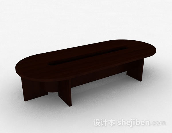 现代风格椭圆形会议桌3d模型下载