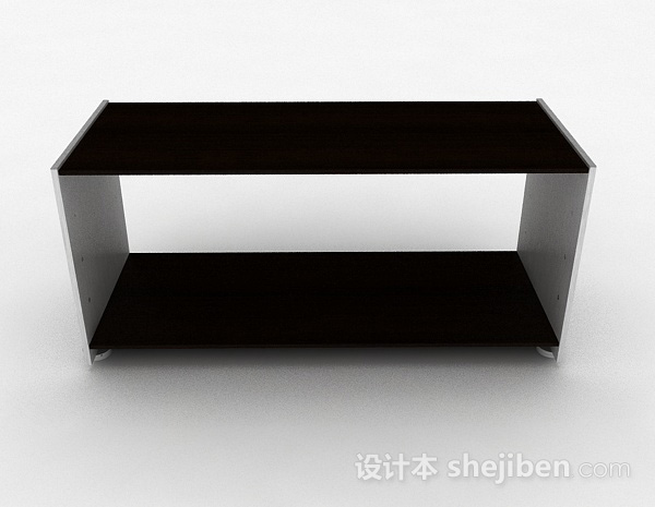 现代风格简约家居黑色鞋柜3d模型下载