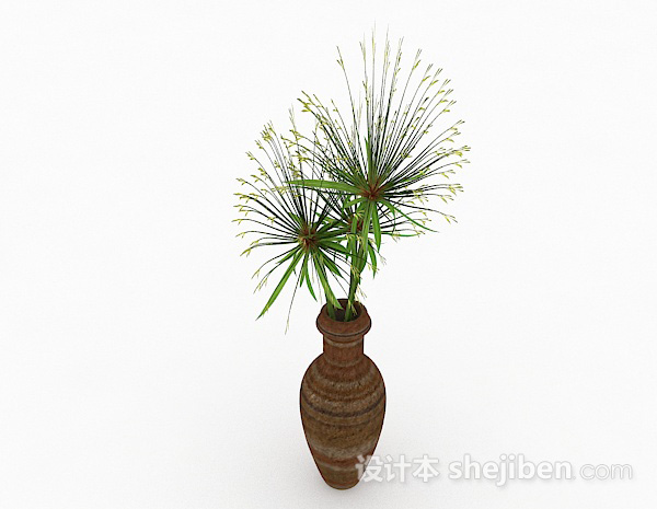 设计本绿色花卉植物室内插花摆设3d模型下载