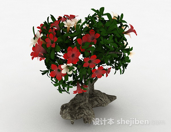 室内盆栽花朵3d模型下载
