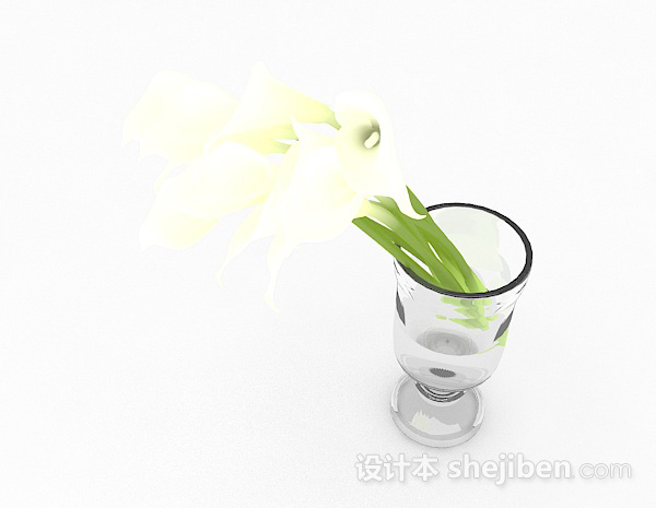 设计本玻璃花瓶3d模型下载