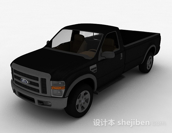 现代风格黑色汽车3d模型下载