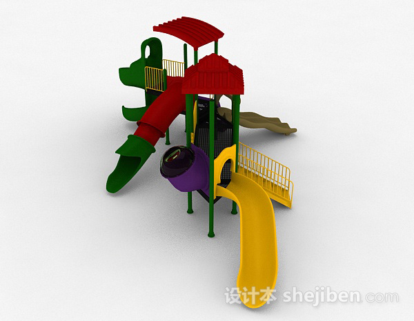 现代风格室外滑梯3d模型下载