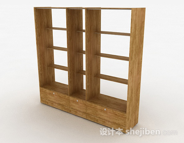 现代风格简约木质家居展示柜3d模型下载