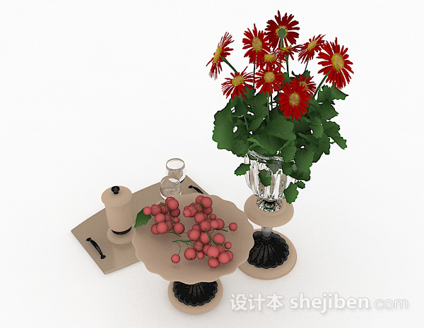 设计本欧式风格用餐装饰餐具3d模型下载