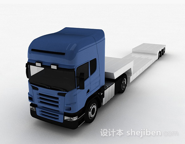 设计本黑色货车3d模型下载