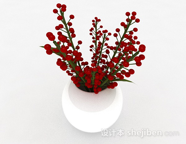 设计本摆设椭圆形陶瓷花瓶3d模型下载