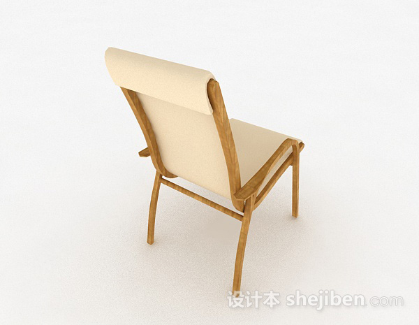 设计本现代风格浅驼色家居椅3d模型下载