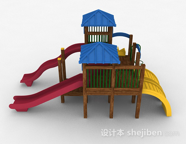 设计本室外公园滑滑梯3d模型下载