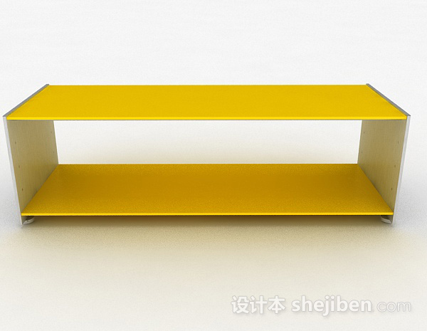 现代风格黄色鞋柜3d模型下载