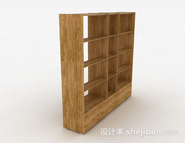 设计本简约木质家居展示柜3d模型下载