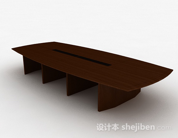 现代风格现代风格木质会议桌3d模型下载