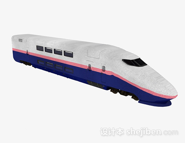 白色高铁车头3d模型下载
