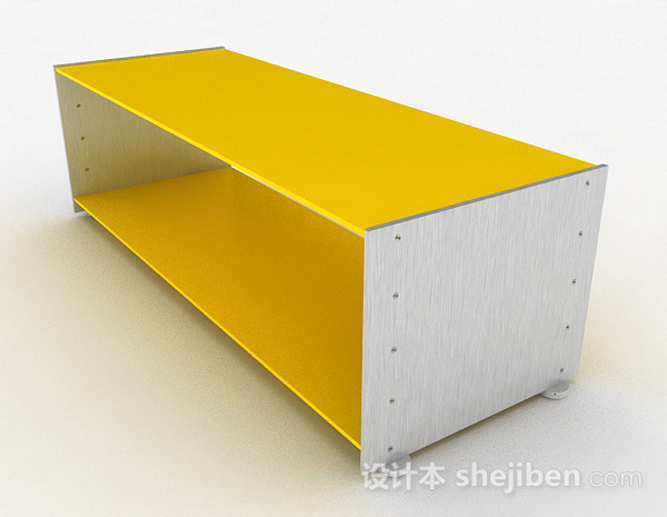 设计本黄色鞋柜3d模型下载