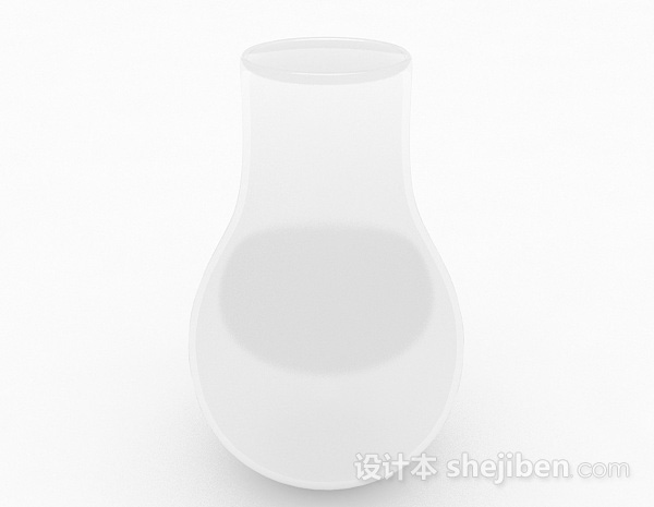 白色陶瓷花瓶3d模型下载