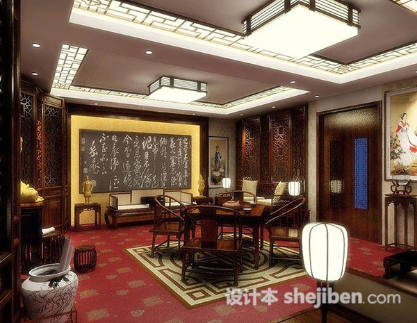 中式房屋3d模型下载