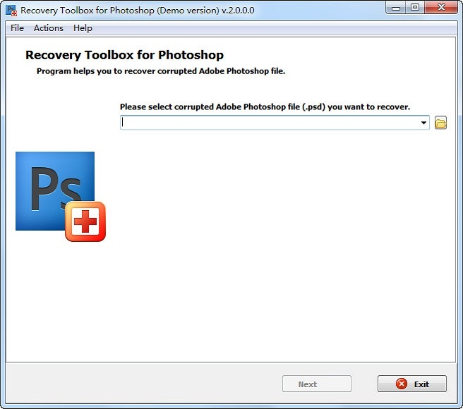 PSD文件修复工具(Recovery Toolbox for Photoshop) v2.0 英文版