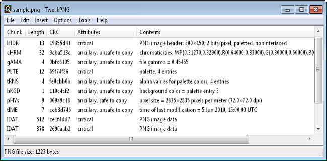 PNG图像浏览器(TweakPNG) v1.4.5 英文绿色版