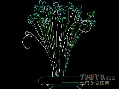 饰物陈设图纸素材004-植物3..施工图