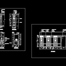 玄关，隔断装饰cad施工图17--CAD空间素材