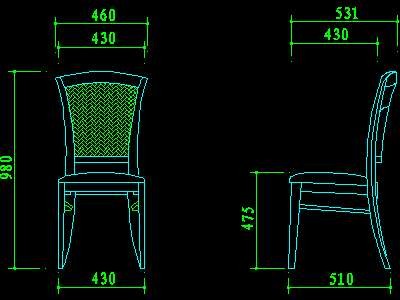 椅子家具图块素材17--CAD图..施工图