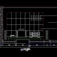 电视背景墙cad设计施工图7--CAD空间素材