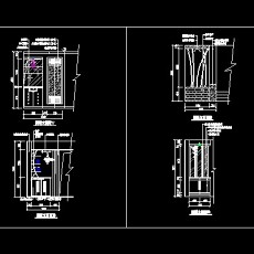 玄关，隔断装饰cad施工图16--CAD空间素材