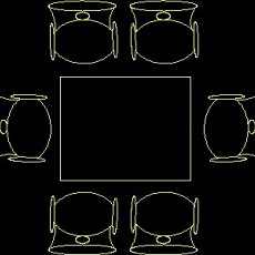 餐桌图块cad家具图块9--CAD图块素材