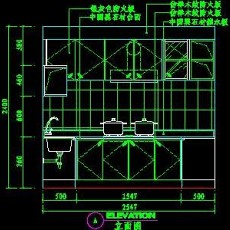 厨房实例CAD祥图48--CAD空间素材