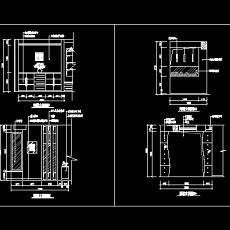 玄关，隔断装饰cad施工图24--CAD空间素材
