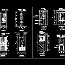 玄关，隔断装饰cad施工图3--CAD空间素材
