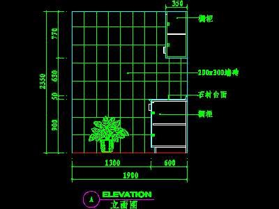 厨房实例CAD祥图1--CAD空间素材