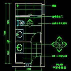 卫生间实例cad详图素材12--CAD空间素材