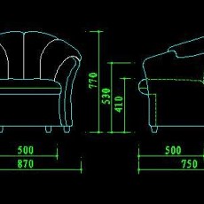 沙发图块-cad家具图块11--CAD图块素材