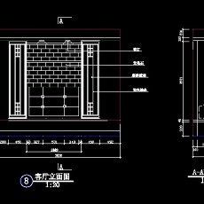 电视背景墙cad设计施工图22--CAD空间素材