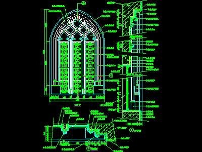 CAD窗详图施工图
