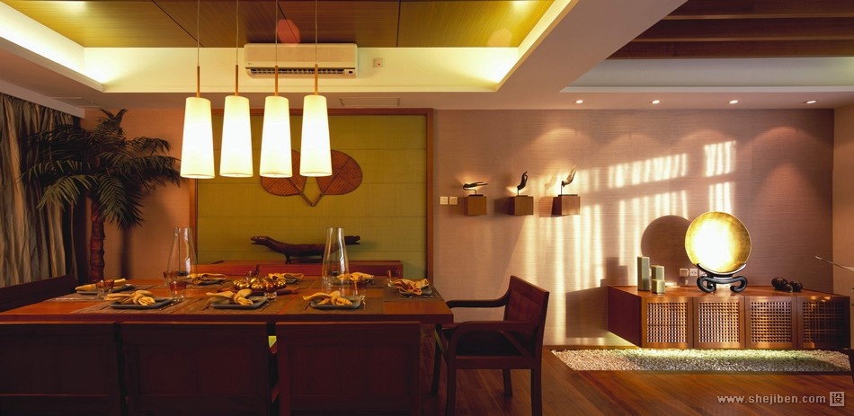 东南亚星月灣比華利山別墅餐厅客厅装修效果图