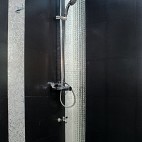 现代风格时尚家居主卫生间浴室黑白瓷砖装修效果图片