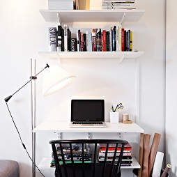 36平米超迷你小户型设计小书房壁柜装修效果图