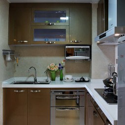 现代简约风格开放式厨房装修效果图片